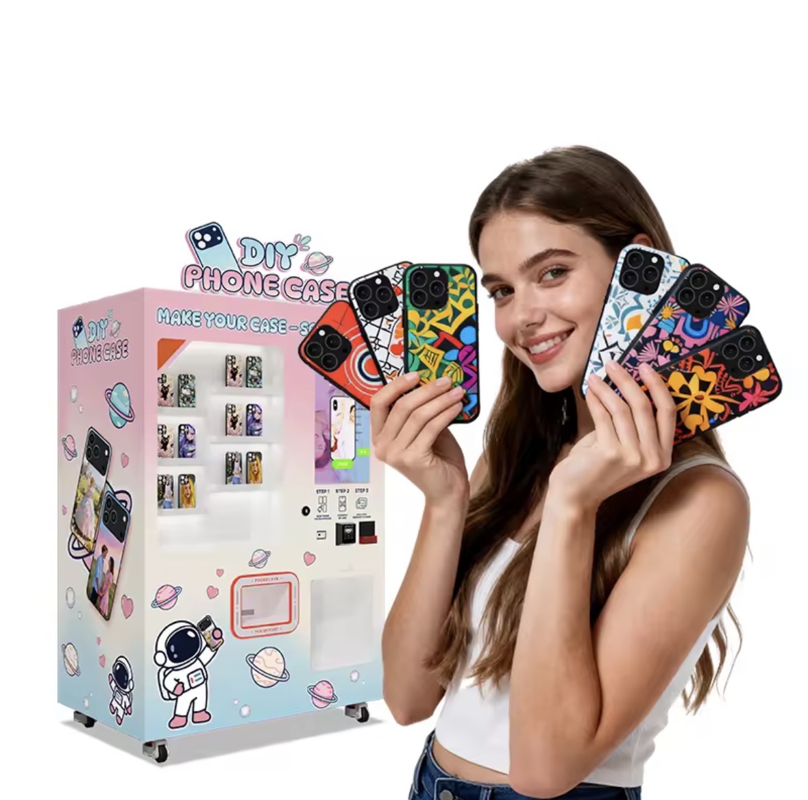 Person holding phone cases